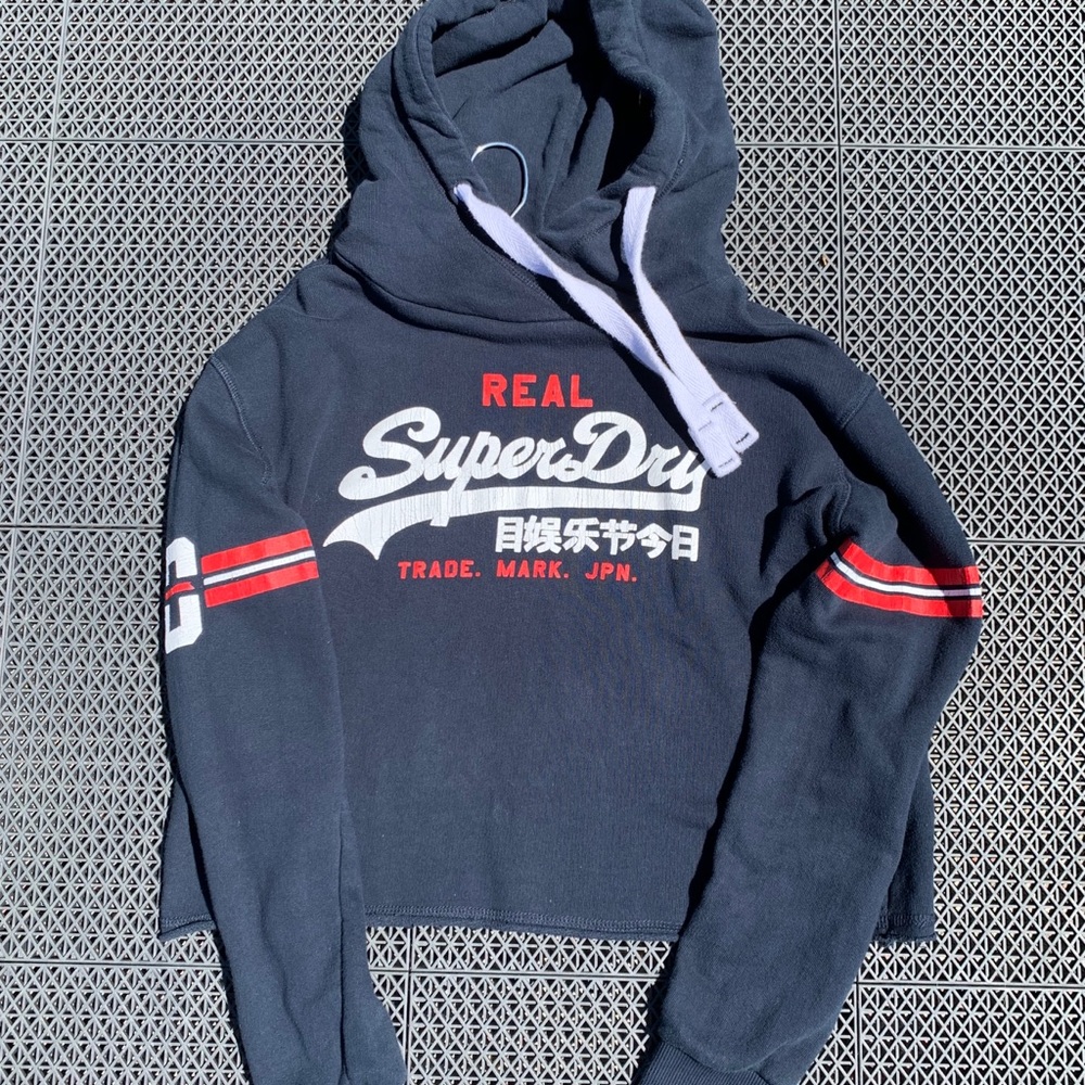 Superdry Vintage Logo Varsity Cropped Sweatshirt